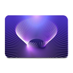 Abstract Fractal 3d Purple Artistic Pattern Line Plate Mats