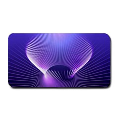 Abstract Fractal 3d Purple Artistic Pattern Line Medium Bar Mats