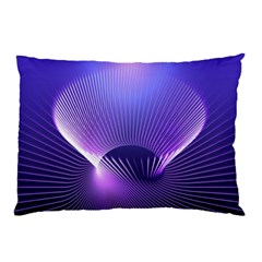 Abstract Fractal 3d Purple Artistic Pattern Line Pillow Case by Simbadda