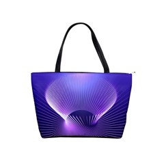 Abstract Fractal 3d Purple Artistic Pattern Line Shoulder Handbags by Simbadda