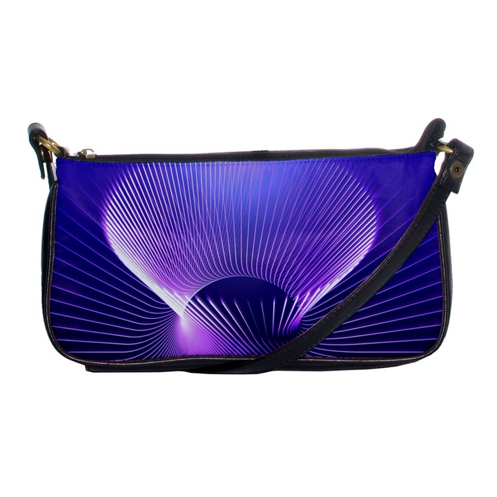 Abstract Fractal 3d Purple Artistic Pattern Line Shoulder Clutch Bags