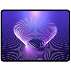 Abstract Fractal 3d Purple Artistic Pattern Line Fleece Blanket (large) 