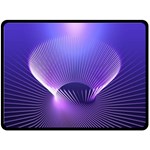 Abstract Fractal 3d Purple Artistic Pattern Line Fleece Blanket (Large)  80 x60  Blanket Front