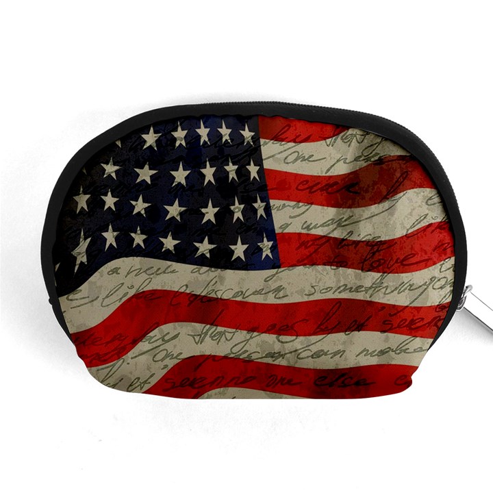 Vintage American flag Accessory Pouches (Medium) 