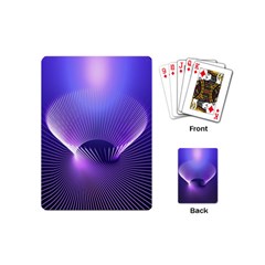 Abstract Fractal 3d Purple Artistic Pattern Line Playing Cards (mini)  by Simbadda