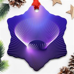 Abstract Fractal 3d Purple Artistic Pattern Line Ornament (snowflake)