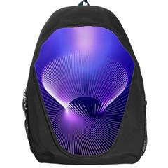 Abstract Fractal 3d Purple Artistic Pattern Line Backpack Bag by Simbadda