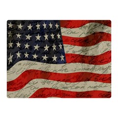 Vintage American Flag Double Sided Flano Blanket (mini) 