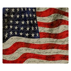 Vintage American Flag Double Sided Flano Blanket (small)  by Valentinaart