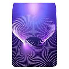 Abstract Fractal 3d Purple Artistic Pattern Line Flap Covers (s) 