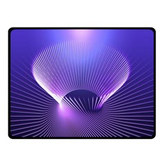 Abstract Fractal 3d Purple Artistic Pattern Line Double Sided Fleece Blanket (small)  by Simbadda