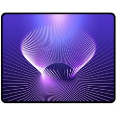 Abstract Fractal 3d Purple Artistic Pattern Line Double Sided Fleece Blanket (medium) 