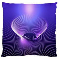 Abstract Fractal 3d Purple Artistic Pattern Line Standard Flano Cushion Case (two Sides)