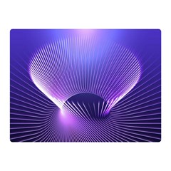 Abstract Fractal 3d Purple Artistic Pattern Line Double Sided Flano Blanket (mini)  by Simbadda