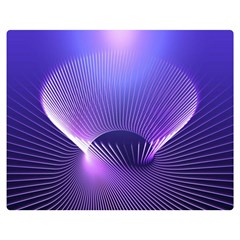 Abstract Fractal 3d Purple Artistic Pattern Line Double Sided Flano Blanket (medium)  by Simbadda