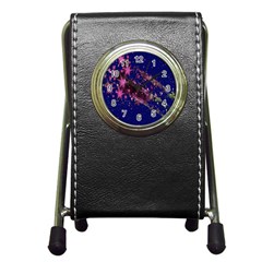 Stars Abstract Shine Spots Lines Pen Holder Desk Clocks by Simbadda