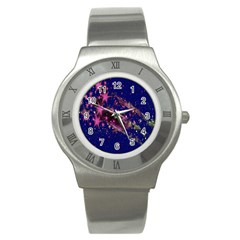 Stars Abstract Shine Spots Lines Stainless Steel Watch by Simbadda