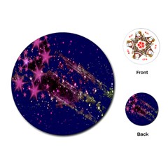 Stars Abstract Shine Spots Lines Playing Cards (round) 