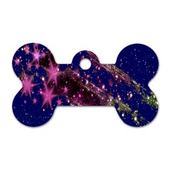 Stars Abstract Shine Spots Lines Dog Tag Bone (two Sides)