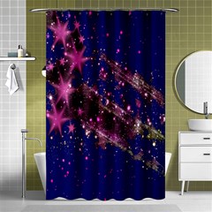 Stars Abstract Shine Spots Lines Shower Curtain 48  X 72  (small) 