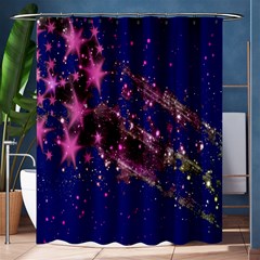 Stars Abstract Shine Spots Lines Shower Curtain 60  X 72  (medium) 