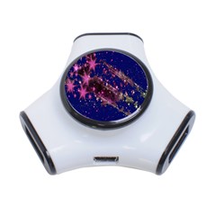 Stars Abstract Shine Spots Lines 3-port Usb Hub by Simbadda