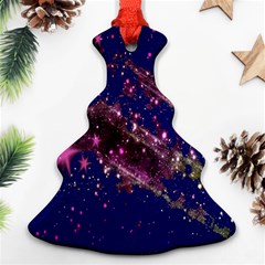 Stars Abstract Shine Spots Lines Christmas Tree Ornament (two Sides)