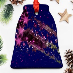 Stars Abstract Shine Spots Lines Bell Ornament (two Sides)