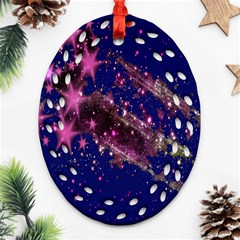 Stars Abstract Shine Spots Lines Ornament (oval Filigree)