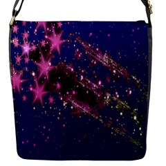 Stars Abstract Shine Spots Lines Flap Messenger Bag (s)