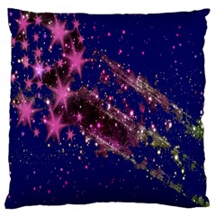 Stars Abstract Shine Spots Lines Large Flano Cushion Case (one Side) by Simbadda