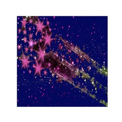 Stars Abstract Shine Spots Lines Small Satin Scarf (square)