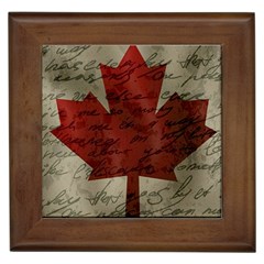 Canada Flag Framed Tiles by Valentinaart