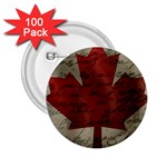 Canada flag 2.25  Buttons (100 pack)  Front