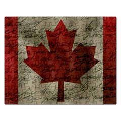 Canada Flag Rectangular Jigsaw Puzzl by Valentinaart