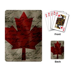 Canada Flag Playing Card by Valentinaart