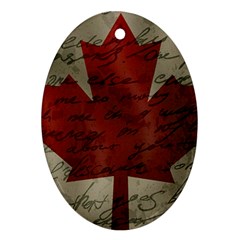 Canada Flag Oval Ornament (two Sides) by Valentinaart