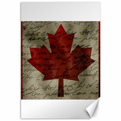 Canada Flag Canvas 12  X 18   by Valentinaart