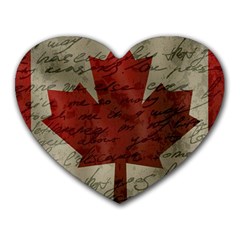 Canada Flag Heart Mousepads by Valentinaart