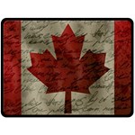 Canada flag Fleece Blanket (Large)  80 x60  Blanket Front