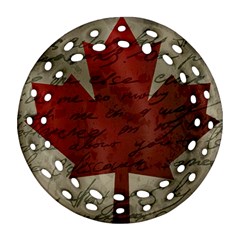 Canada Flag Round Filigree Ornament (two Sides) by Valentinaart