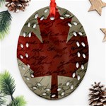 Canada flag Ornament (Oval Filigree) Front