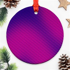 Retro Halftone Pink On Blue Ornament (round)