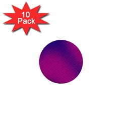 Retro Halftone Pink On Blue 1  Mini Buttons (10 Pack) 