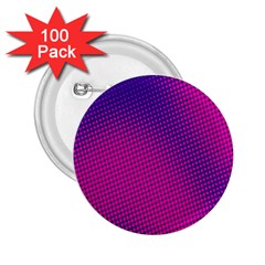 Retro Halftone Pink On Blue 2 25  Buttons (100 Pack) 