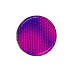 Retro Halftone Pink On Blue Hat Clip Ball Marker