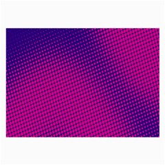 Retro Halftone Pink On Blue Large Glasses Cloth (2-side)