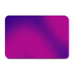 Retro Halftone Pink On Blue Plate Mats by Simbadda