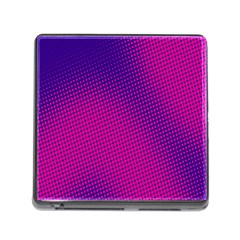 Retro Halftone Pink On Blue Memory Card Reader (square)