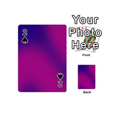 Retro Halftone Pink On Blue Playing Cards 54 (mini) 